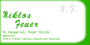 miklos feuer business card