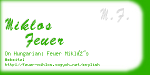 miklos feuer business card